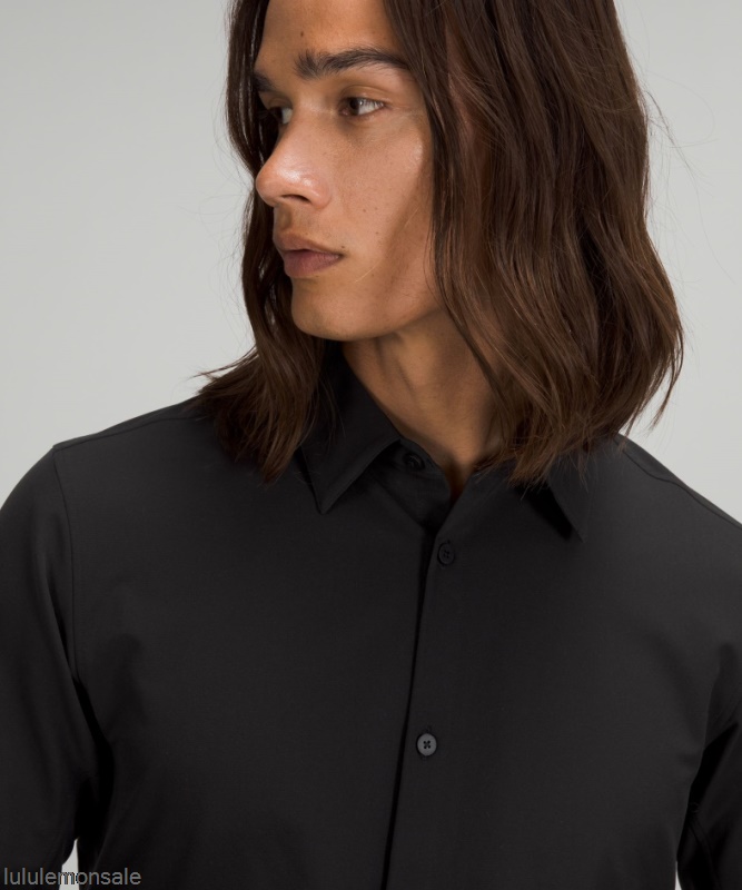 Lululemon Verkauf DELULU608 | Schwarzes New Venture Langarmshirt